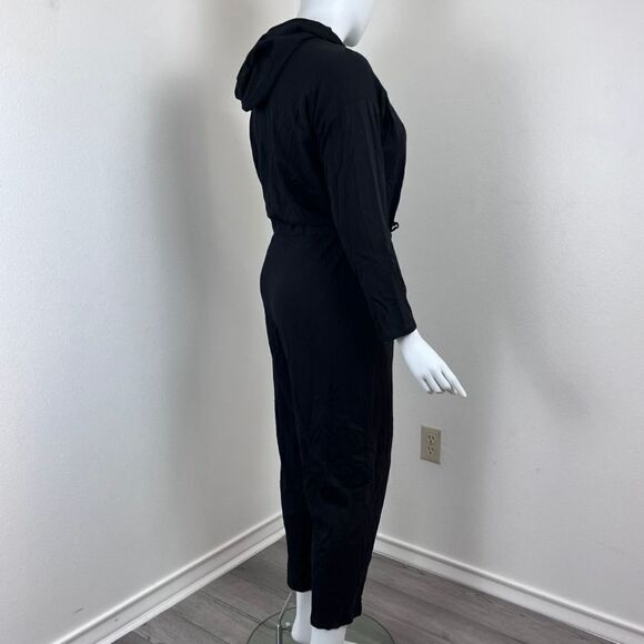 Eileen Fisher Black The Hug Women Size XL Brushed Terry NEW Loungewear Jumpsuit - Picture 9 of 13